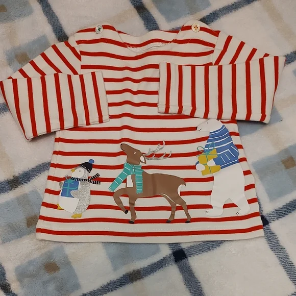 Joules Red and White Striped Shirt - Picture 1 of 3